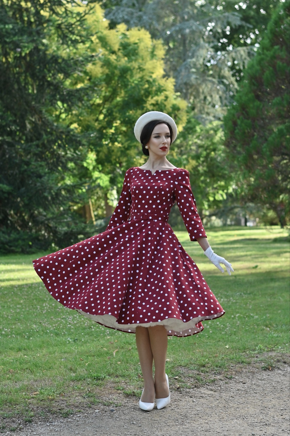 Rosetta Polka Dot Swing Dress
